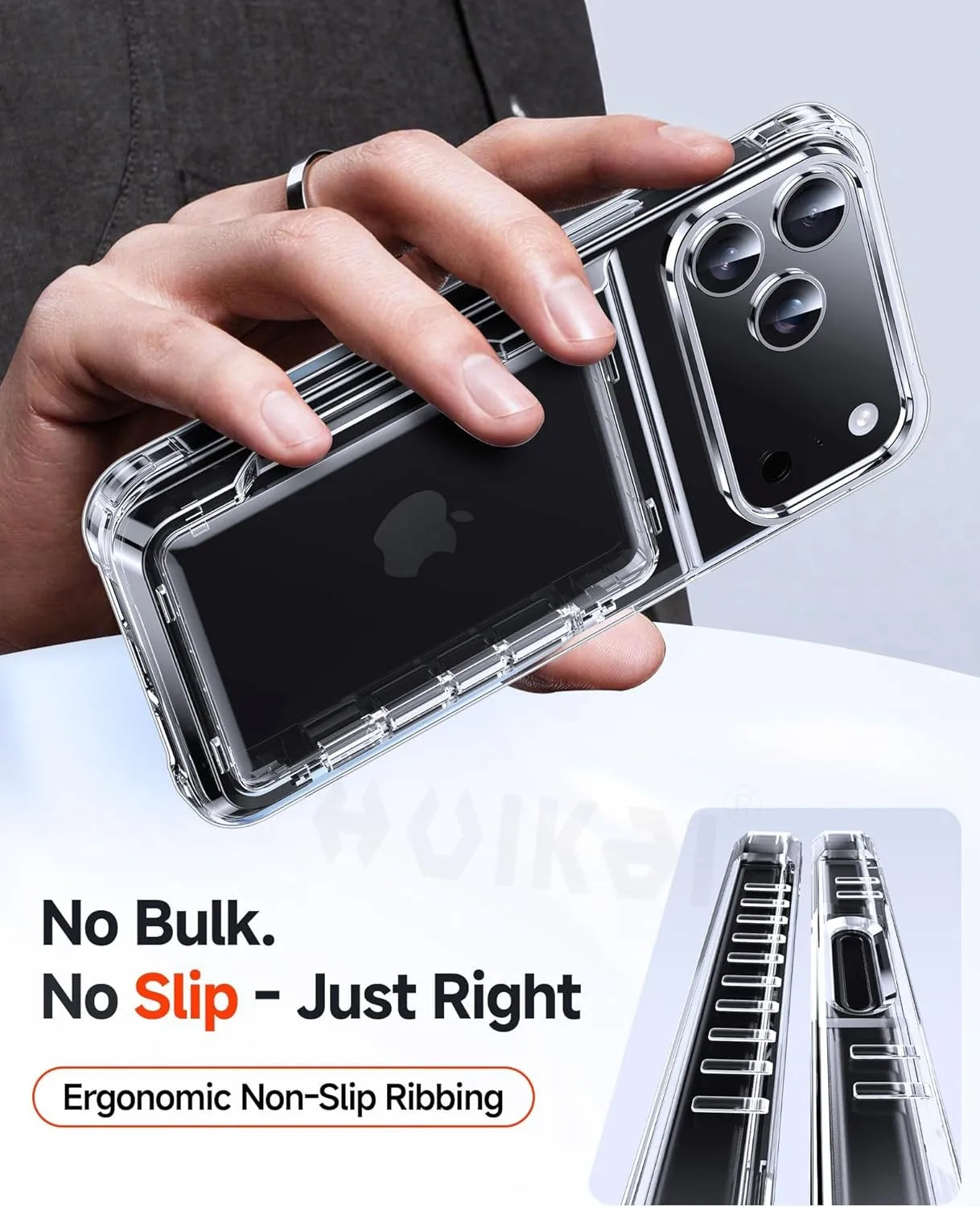 Case For iPhone 17 Pro Max 17 Air 16 Pro Max 15 Pro 15 14 Wallet Card Holder Slide Slot Slim Hard PC Heavy Duty Protective Cover