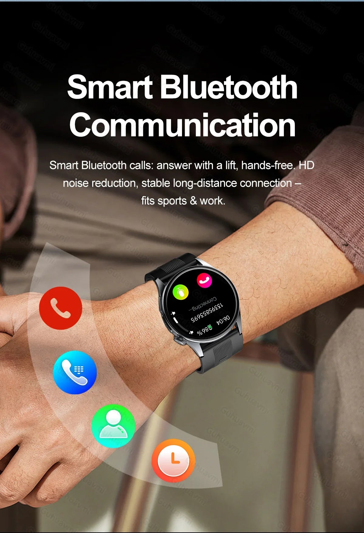 Smartwatch  AMOLED Screen Call ECG Sport Watchs