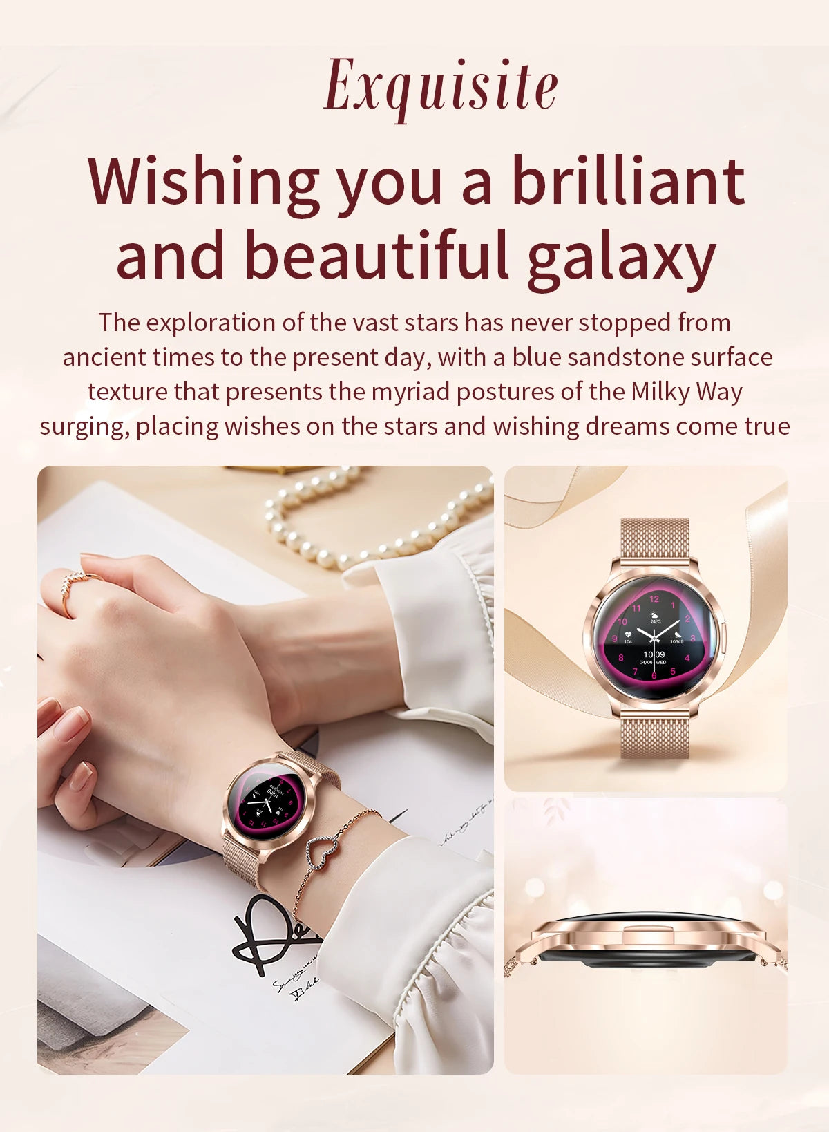 LIGE 2025 New Smart Watch For Women AMOLED HD Screen Watches IP68 Waterproof Heart Rate Monitor Ladies Utra-thin Smartwatch