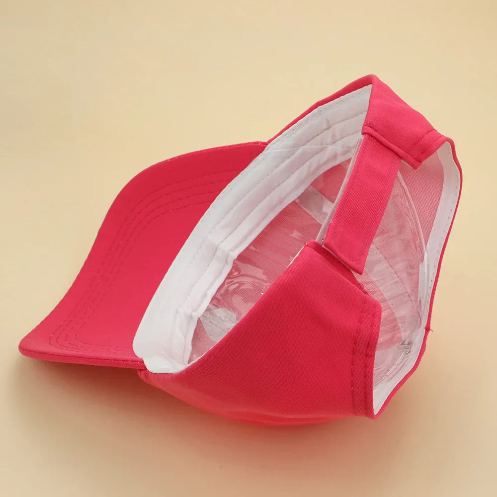 Kids Baseball Caps for Boys Girls Sun Hat Love Heart Hollow High Ponytail Caps Children Adjustable Baseball Caps for 4-12 Years