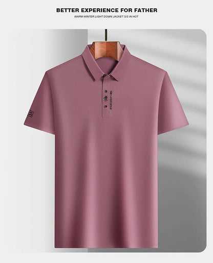 Brand high-end ice silk short sleeved men's POLO shirt 2024summer fashionable embroidery design top breathable and cool T-shirt