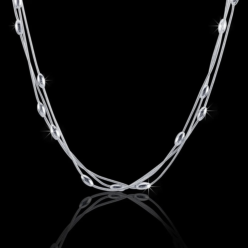 925 sterling silver Charms beads Necklace for women luxury fashion party