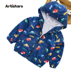 Boys Coat Outerwear Cartoon Cat Coat For Boys Casual Style Kids Coat Spring Autumn Kids Clothing