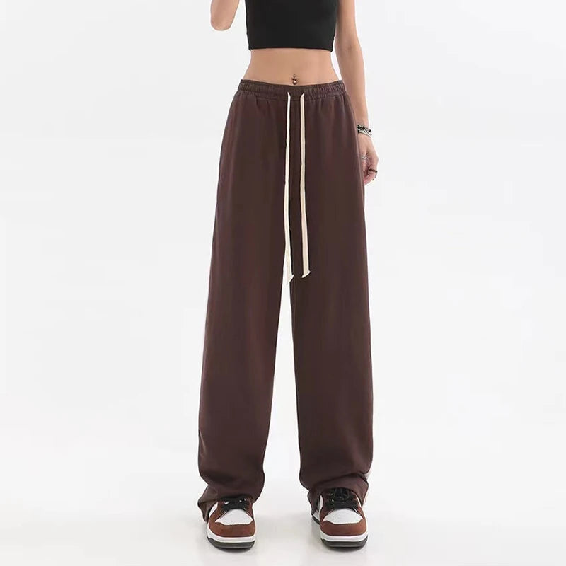 Striped Joggers Sweatpants Bf Hip Hop Women High Waist Wide Leg Sports Pants