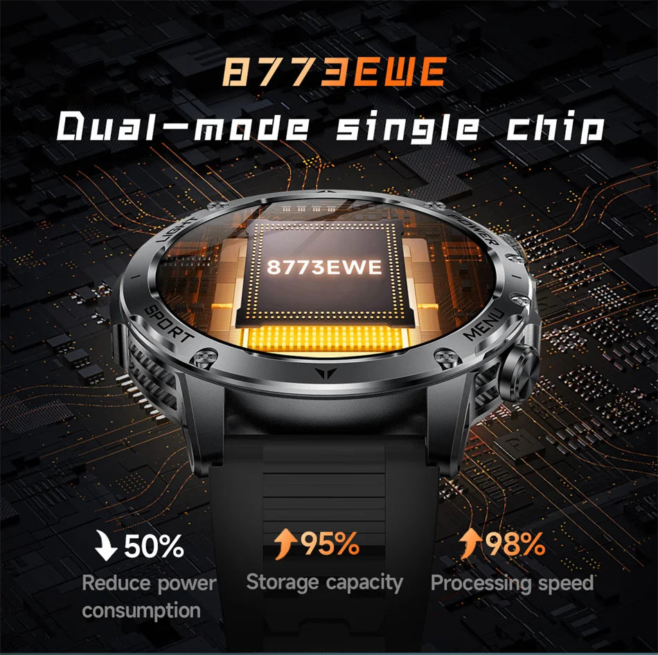 T-Rex 3 Military Grade 1000mAh Battery Smart Watch IP68 Waterproof GPS Bluetooth call AMOLED HD Men Sports 2025 New Smartwatch
