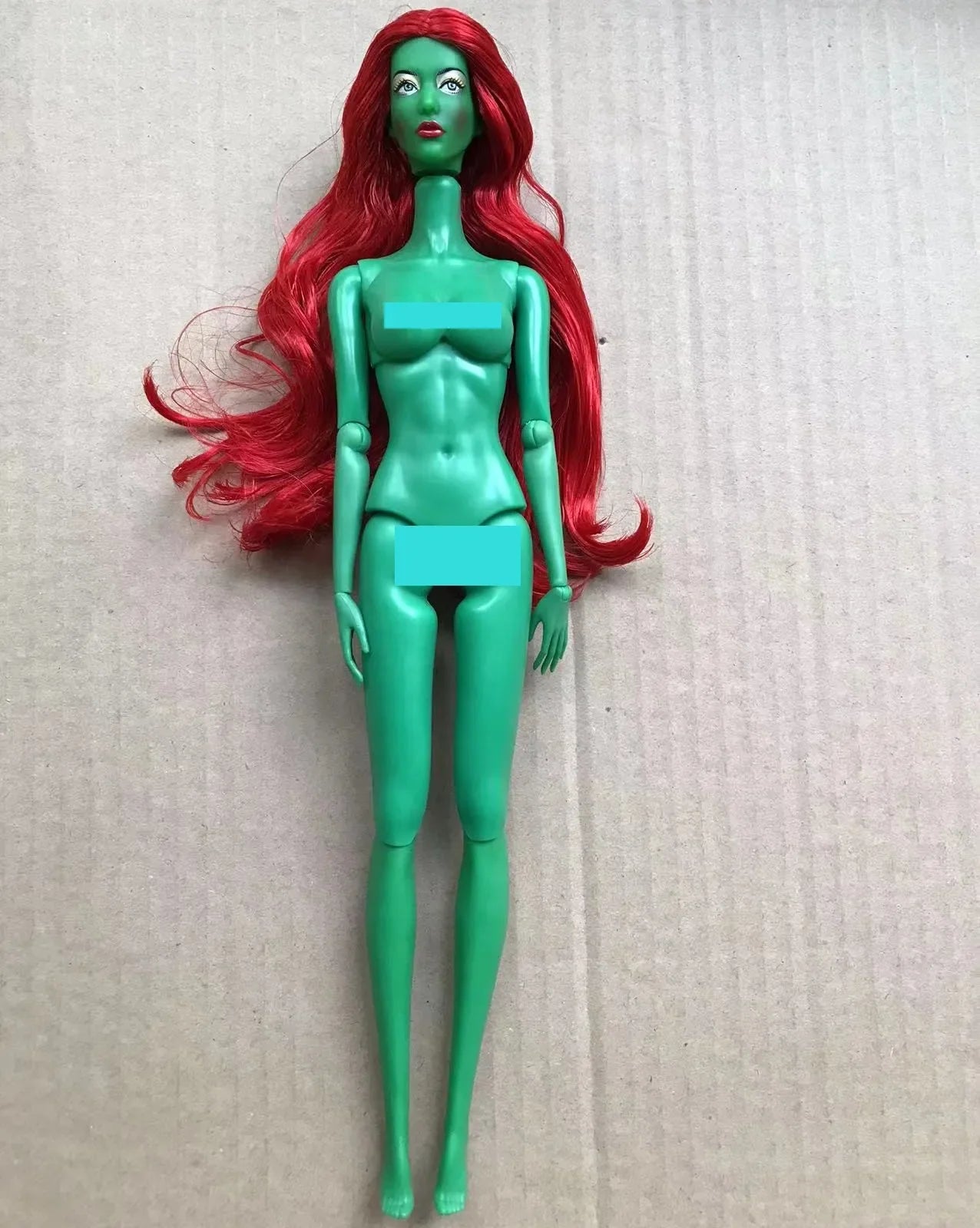 MENGF New Doll Heads Pink Beige Japan White Super White Blue Green Skin Doll Parts DIY Dressing Doll Body Figures Yoga Doll Body