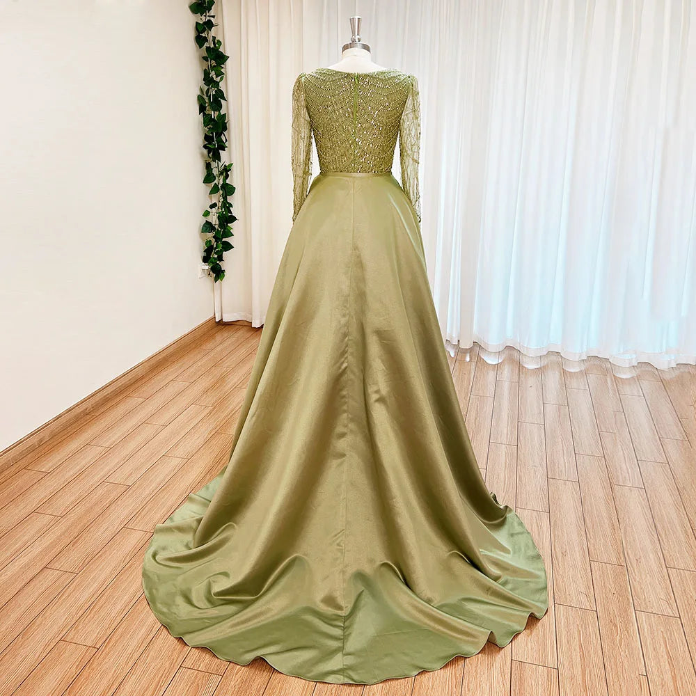 Evening wear Dresses: Evening Dress for Women Long Sleeves Party Gowns