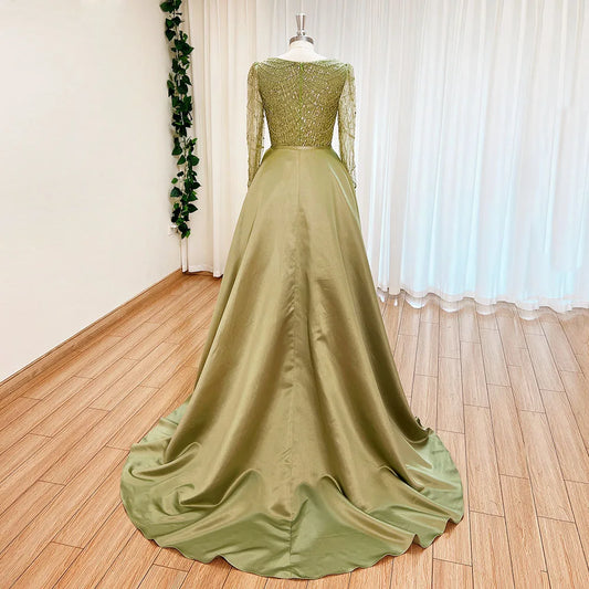 Evening wear Dresses: Evening Dress for Women Long Sleeves Party Gowns