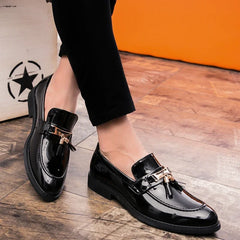 Fashion men Dress Shoes Loafers Leather Oxford business Shoes