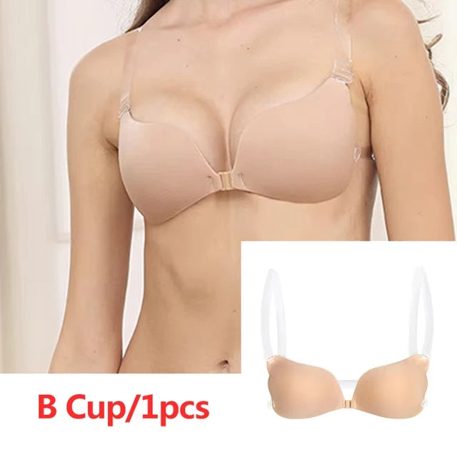 Nipple Cover Invisible Bra Push Up Silicone Bra for Wedding Sticky Reusable