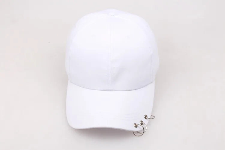 COKK Hip Hop Women's Baseball Cap With Ring Circle Snapback Hats For Men Women Unisex Dad Hat Adjustable Kpop Korean Style Gorra