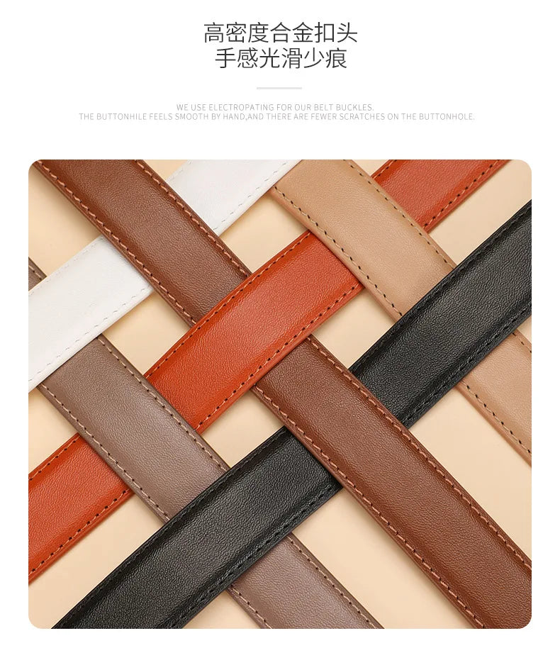 Fashionable women's belt; cowhide leather belt for women; versatile decoration with a high-end feel; trendy Korean-style