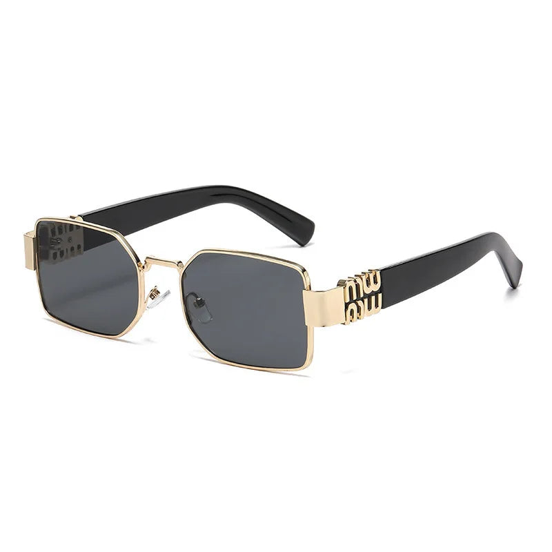 New Fashion Metal Box Women's Sunglasses High Quality High Sense Trend Street Sun Glasses Girls Sunshade Glasses UV400