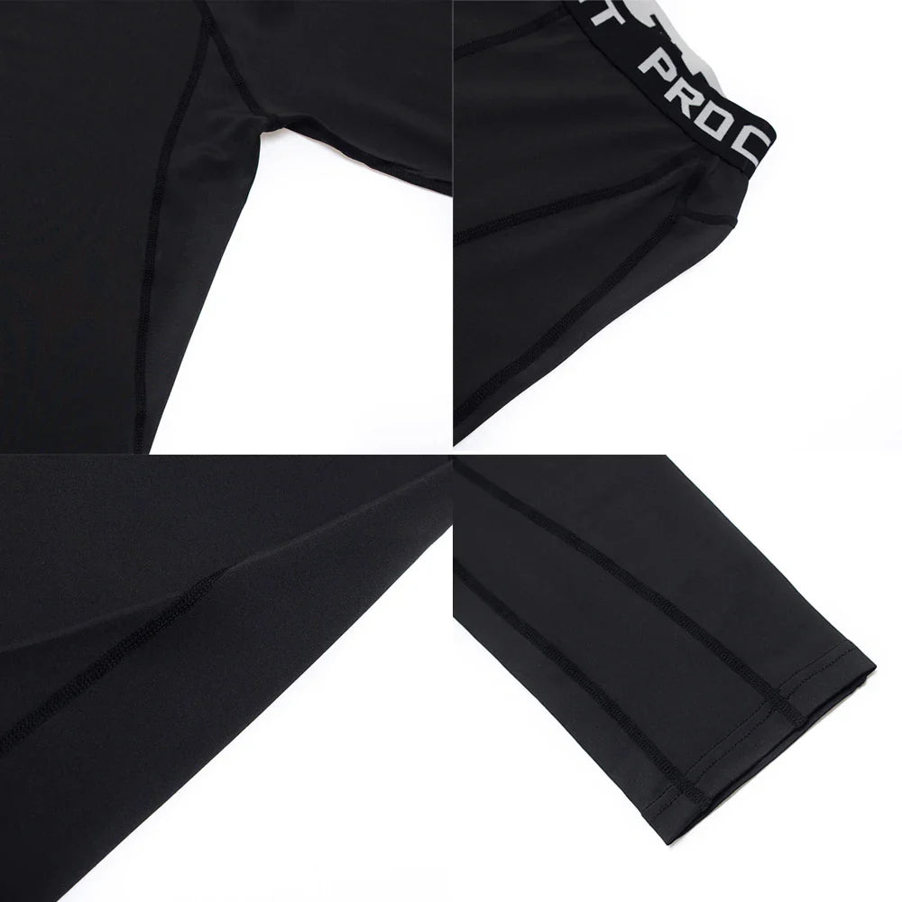 2024 Men's Running Fitness Sportswear Athletic T-Shirt Training Gym Clothes Sports Suits Workout Jogging Rashguard Men's Kit