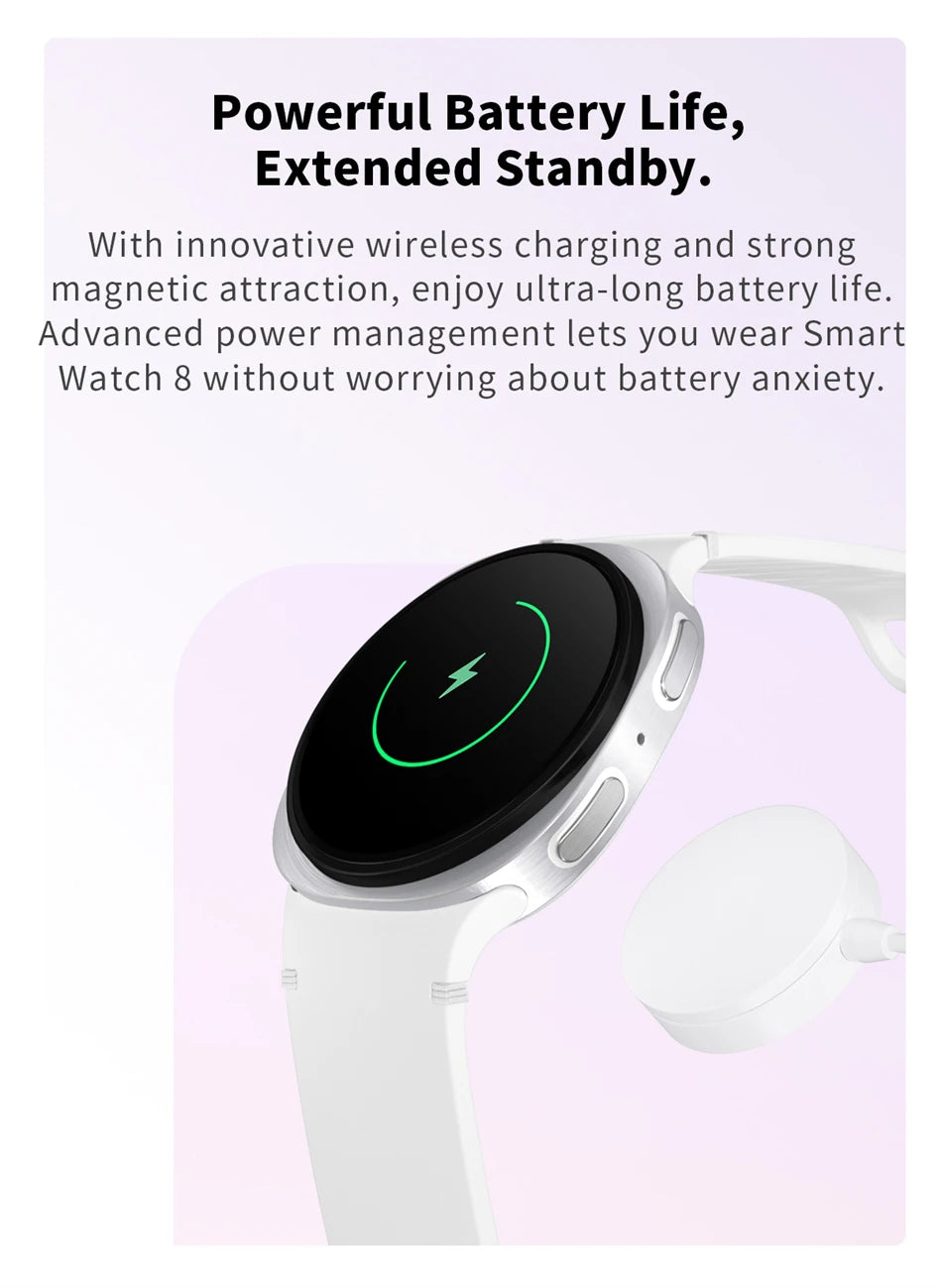 2025 New Smart Watch 8 Classic 46mm Ultra HD Screen ChatGPT GPS NFC Compass Clock Bluetooth Call Waterproof Smartwatch Men Women