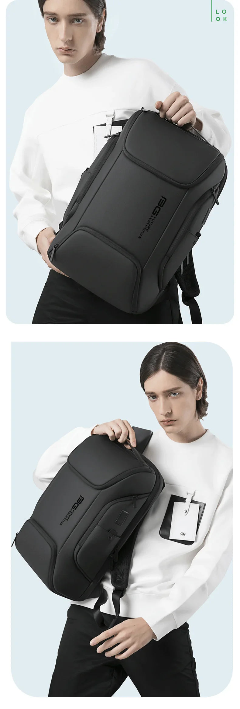BANGE Business USB Charging Smart Backpacks Fits 15.6 Inch Laptop Commute Backpack WaterProof Carry On Bag for Men Travel Bags