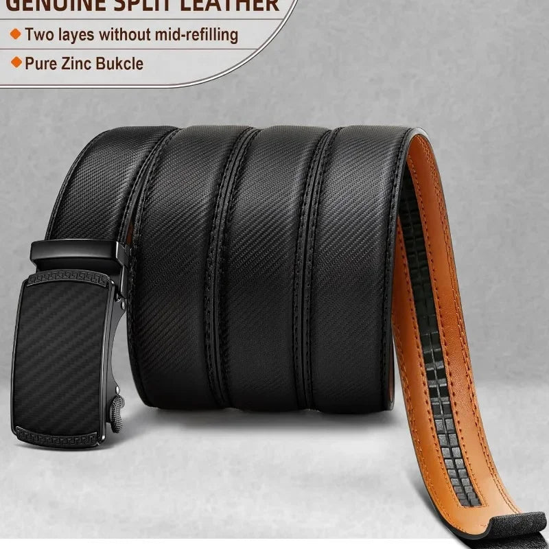 Men's Genuine Leather Cowhide Belt, For Dress Pants