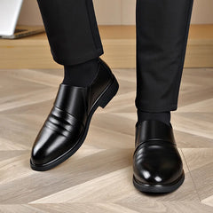 Luxury Brand Genuine Leather Fashion Men Business Dress