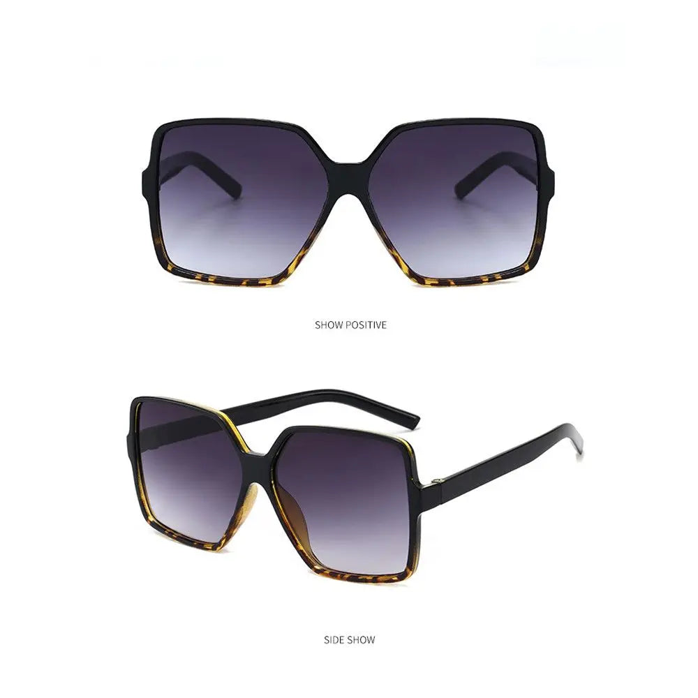 Oversized Square Sunglasses for Women and Men UV Protection Eyeglasses Retro Big Frame Sun Glasses Fashion Shades