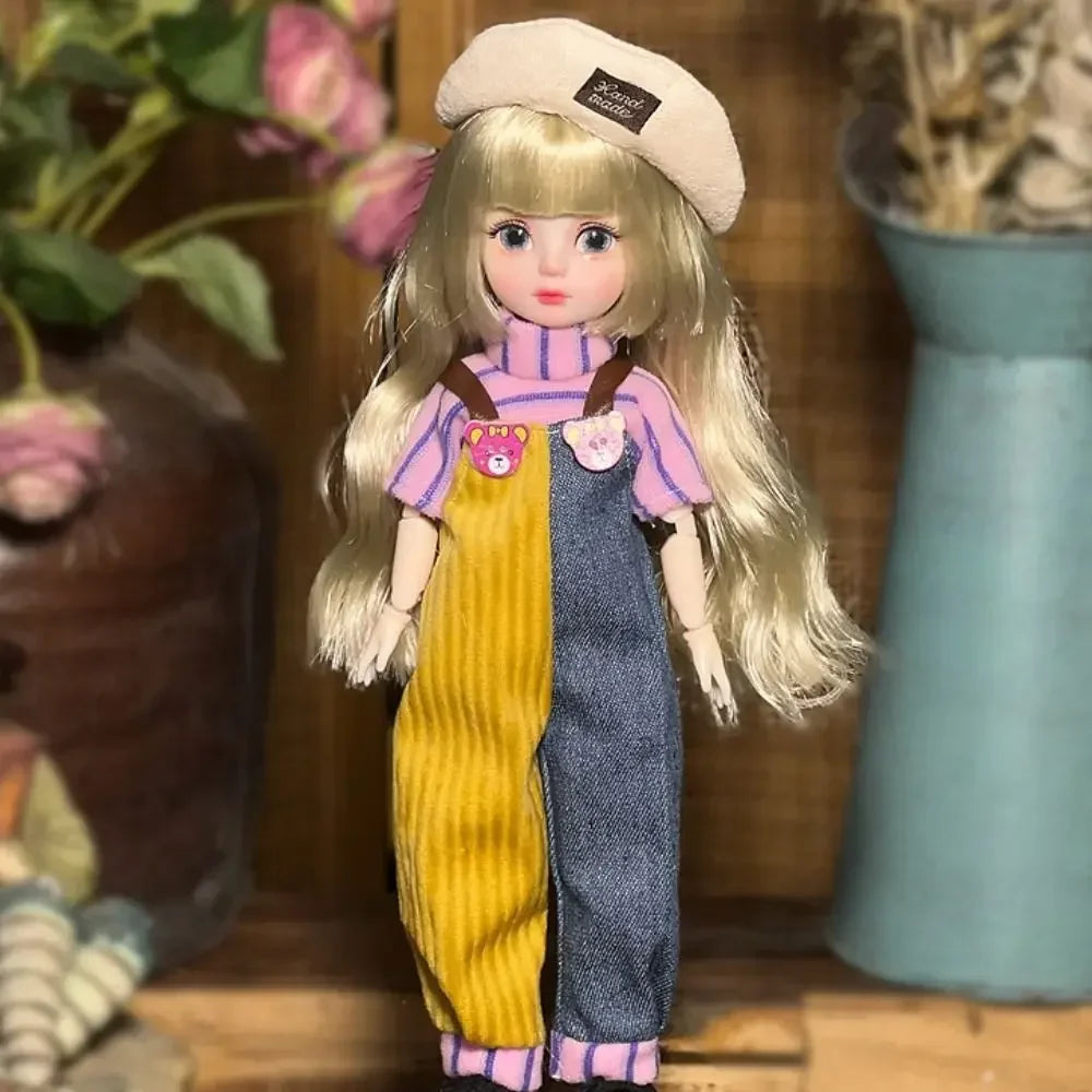 Ball jointed Doll Toys Bjd Dolls For Girls Dolls 1/6 Starry Gray Eyes 30cm Lolita Fashion Dress DIY Toy Children Birthday Gifts