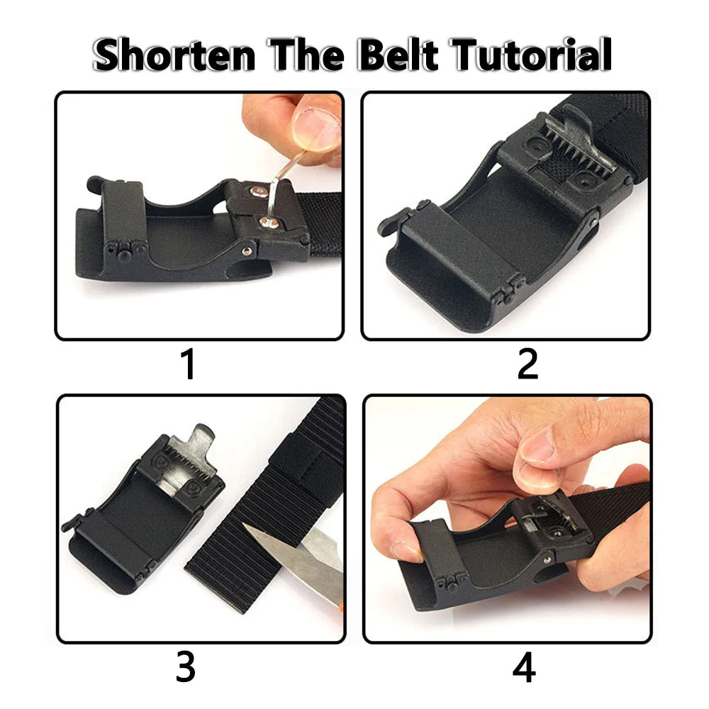 TUSHI New Hard Tactical Belt for Men Metal Automatic Buckle IPSC Gun Belt 1100D Nylon Military Belt Outdoor Sports Girdle Male
