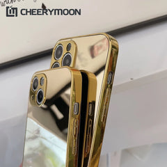 Electroplating Silver Gold Mirror Case For iPhone 16 15 14 13 12 11 Pro Max 15Pro 14Pro Plus 15Promax Protector Cover