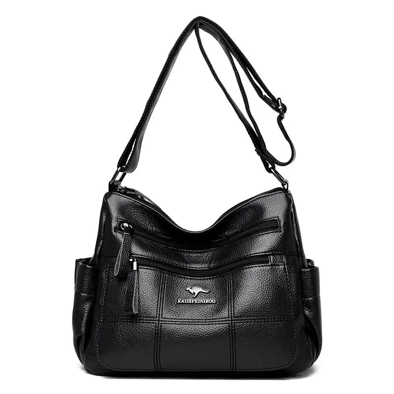 Soft Leather Handbags Women Bags Designer 3 Layers Shoulder Crossbody
