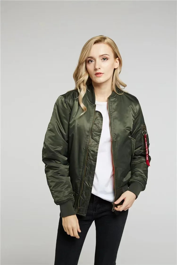 Men MA1 Jacket Winter Outdoor Thick Quality Nylon American Military Uniform Aviator