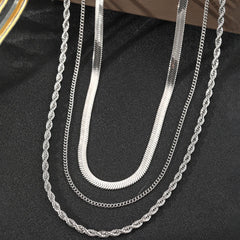 Stainless Steel Necklaces Exquisite Popular Tassel Necklace Layer Chain Necklace