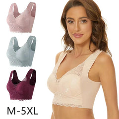 Seamless Large Size Underwear Women's Small Breasts Gather No Steel