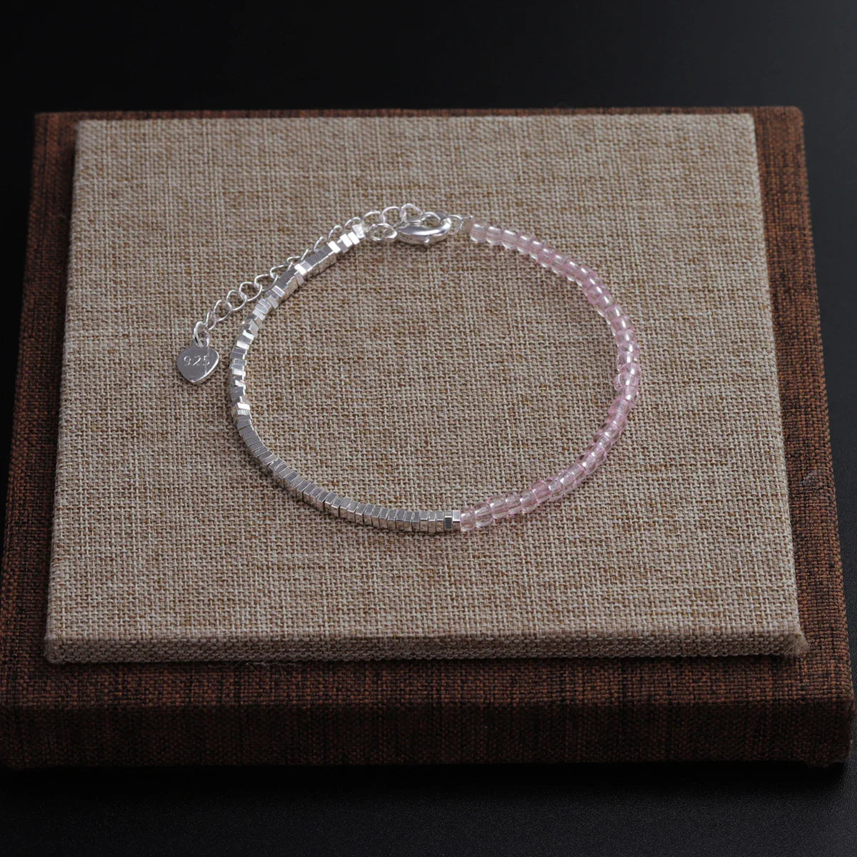 VENTFILLE 925 Sterling Silver Line Extremely fine Bracelet for Women Love Haert Bead Korean Ins Sweet Jewelry Gift Dropshipping