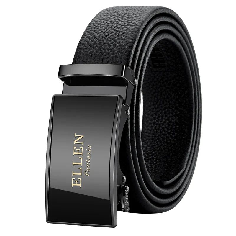 Men's Belt Leather Men Belts Waistband Automatic Belt for Man Mens Male Genuine Waist belts Business belts