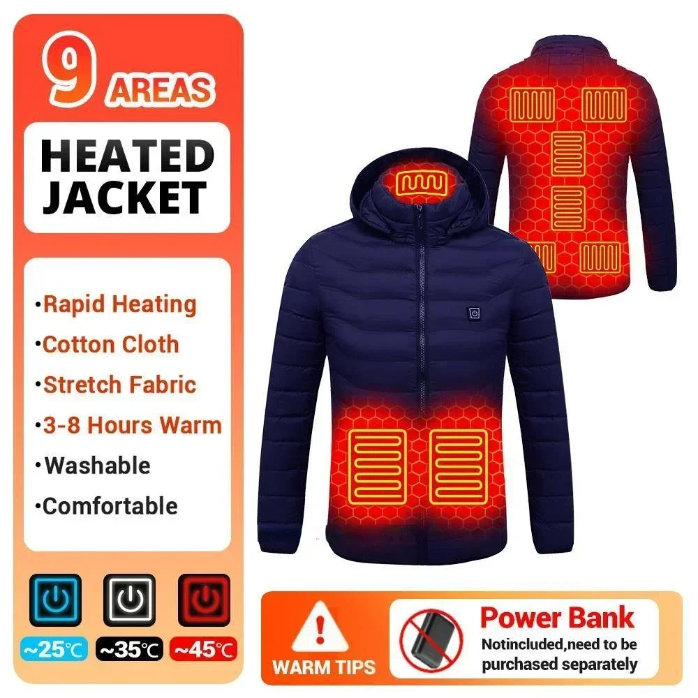 Heating Jacket Men's Winter Usb Electric Heating Coat Functional Self-Heating