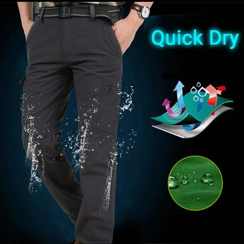 Waterproof Tactical Cargo Pants Men Breathable Summer Casual Army Military