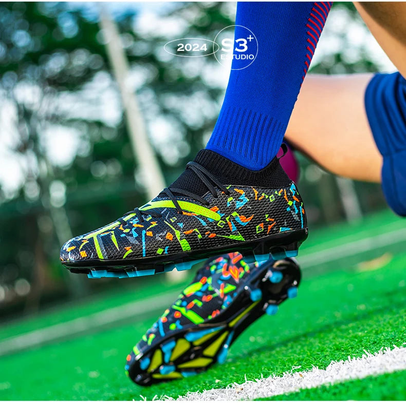 Mens Football Field Boots Ultralight Turf Indoor Society Training Soccer Shoes Cleats