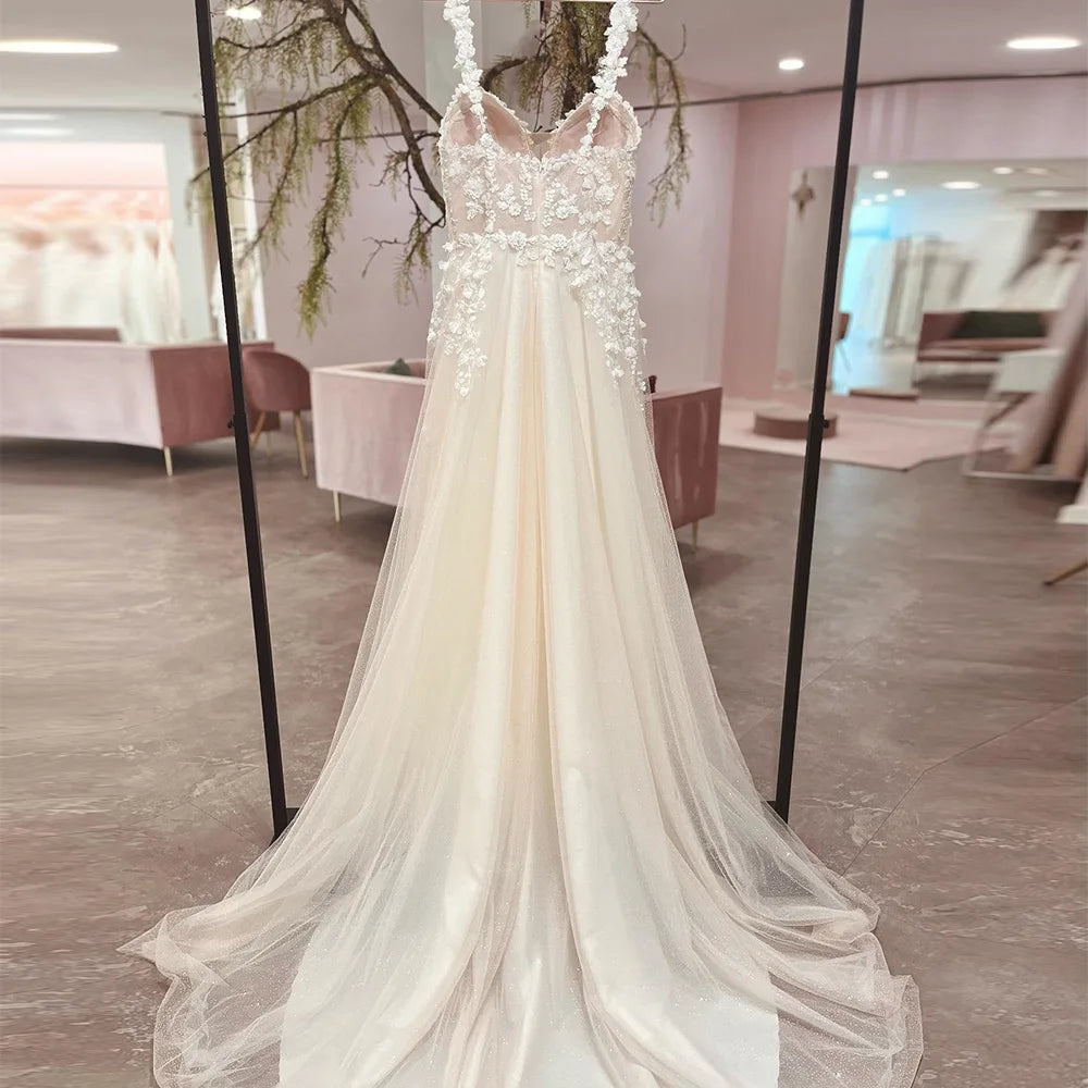 White Bridesmaid Dresses: Wedding Dresses For Bride Sleeveless Court Train Appliques