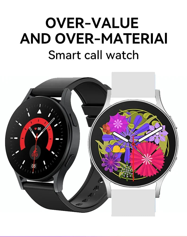 2025 New Smart Watch Women 1.28" Color Screen Bluetooth Call Heart Rate Health Monitoring for Samsung Watches 6 Pro Update