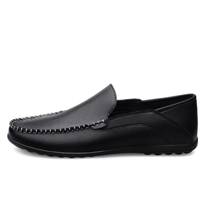 Genuine Leather Men Shoes Casual Luxury Formal Mens Loafers Moccasins Italian Breathable Slip on Male Boat Shoes Plus Size 46 47