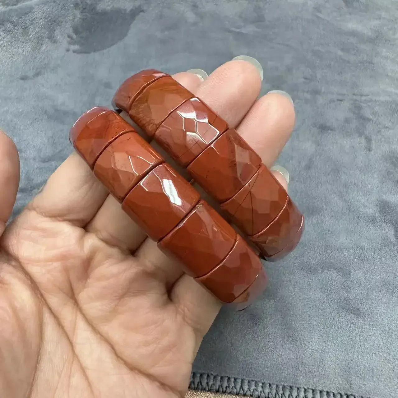 Natural 12x15mm Faceted Stone Unique Crystal Citrine Agate Amethyst Pyrite Fashion Elastic Handcrafted Bracelets Energy Bangles