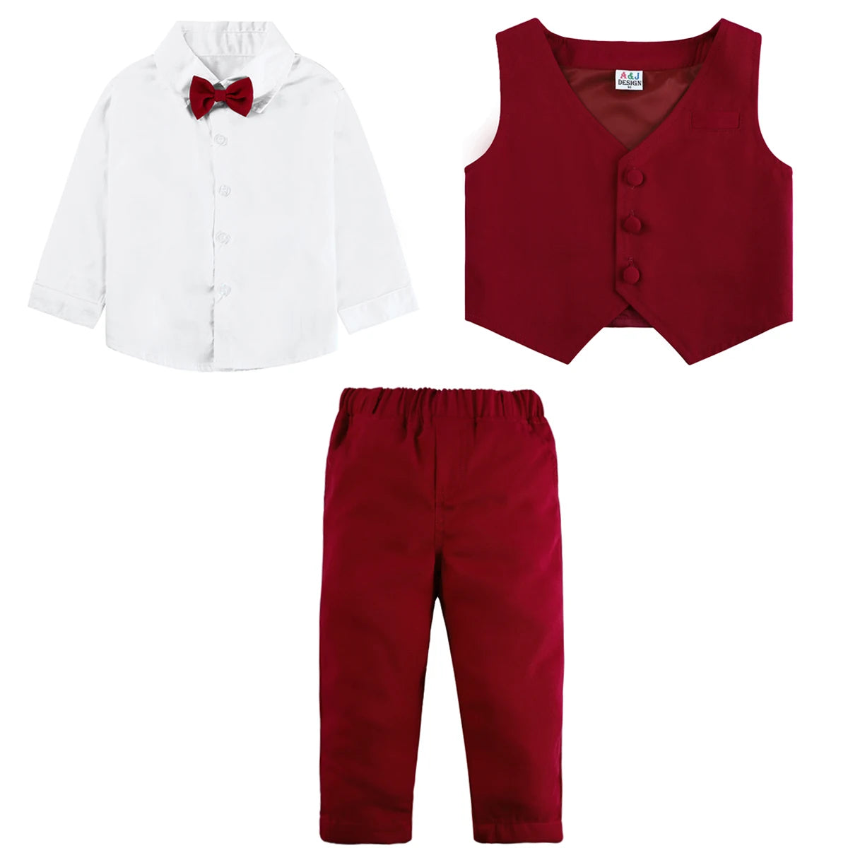 Baby Wedding Outfit Boy Toddler Baptism Suit Kids Birthday Party Easter Gift Clothes Infant Gentleman Xmas Clothing Set 3PCS