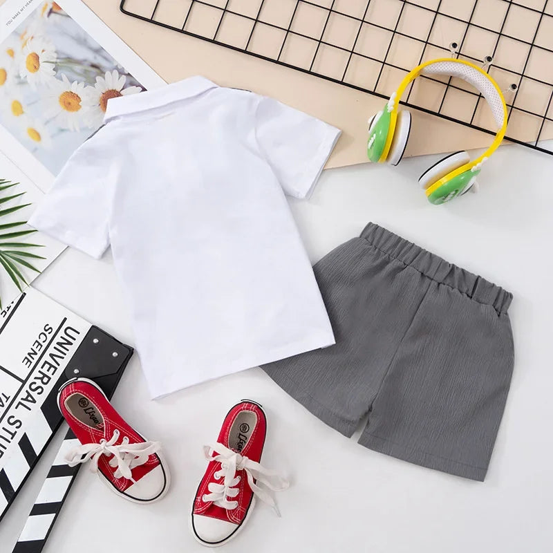 New Summer Baby Boys Clothes Suit Children Casual T-Shirt Shorts 2Pcs/Sets Toddler Cotton Costume Infant Outfits Kids Tracksuits