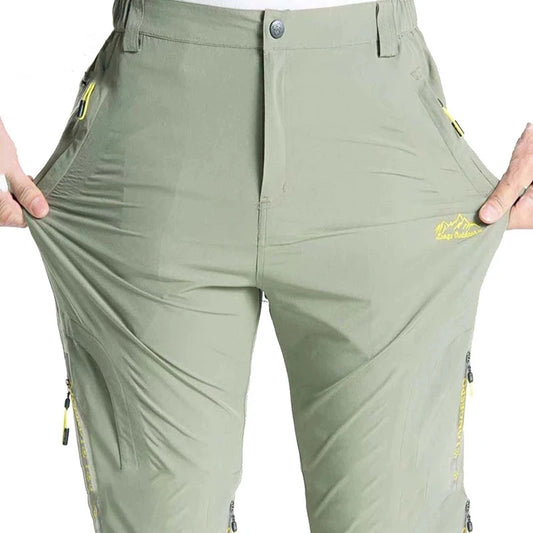 Men's Summer Stretch Hiking Pants Casual Quick Dry Breathable Thin Trousers
