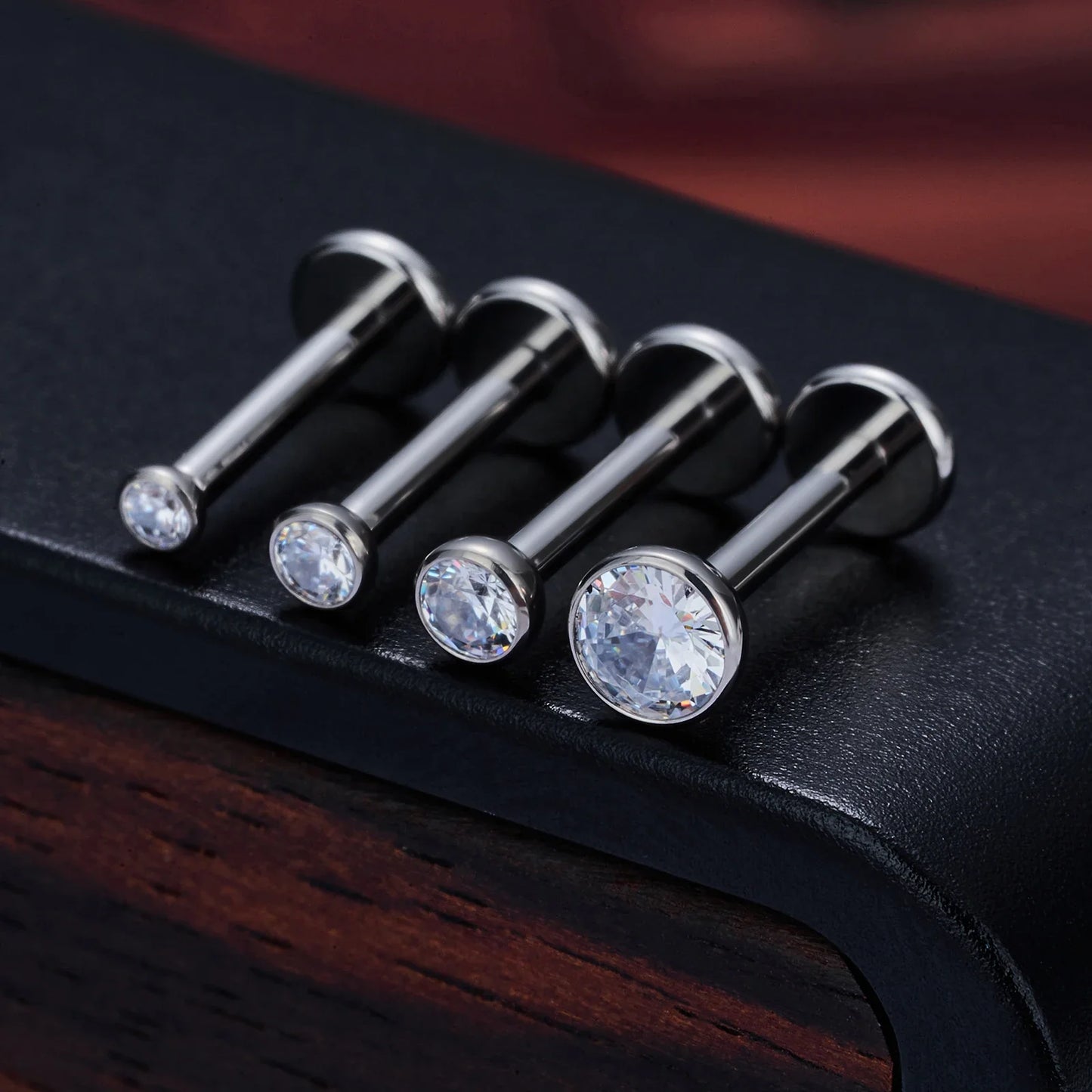 10/50PCS G23 Titanium Internal Thread Cup Shaped Ear Cartilage Nail Simple And Fashionable Perforated Jewelry Ear Nail Lip Nail