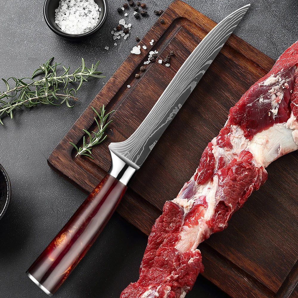 Boning Knife-6 inch Japanese Stainless Steel Ergonomic Handle - Fillet Knife - Meat