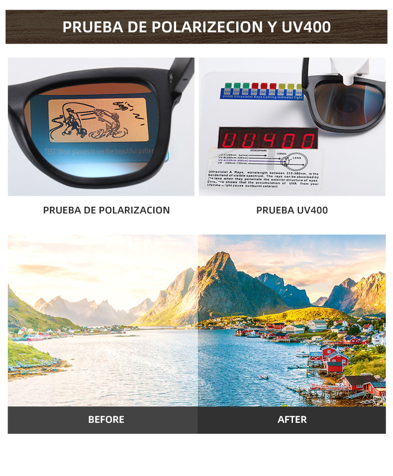 GM Natural Bamboo And Wooden Sunglasses VIP Manual Polarized Glasses Luxury brand Environmental Degradable Glasses Gift Box
