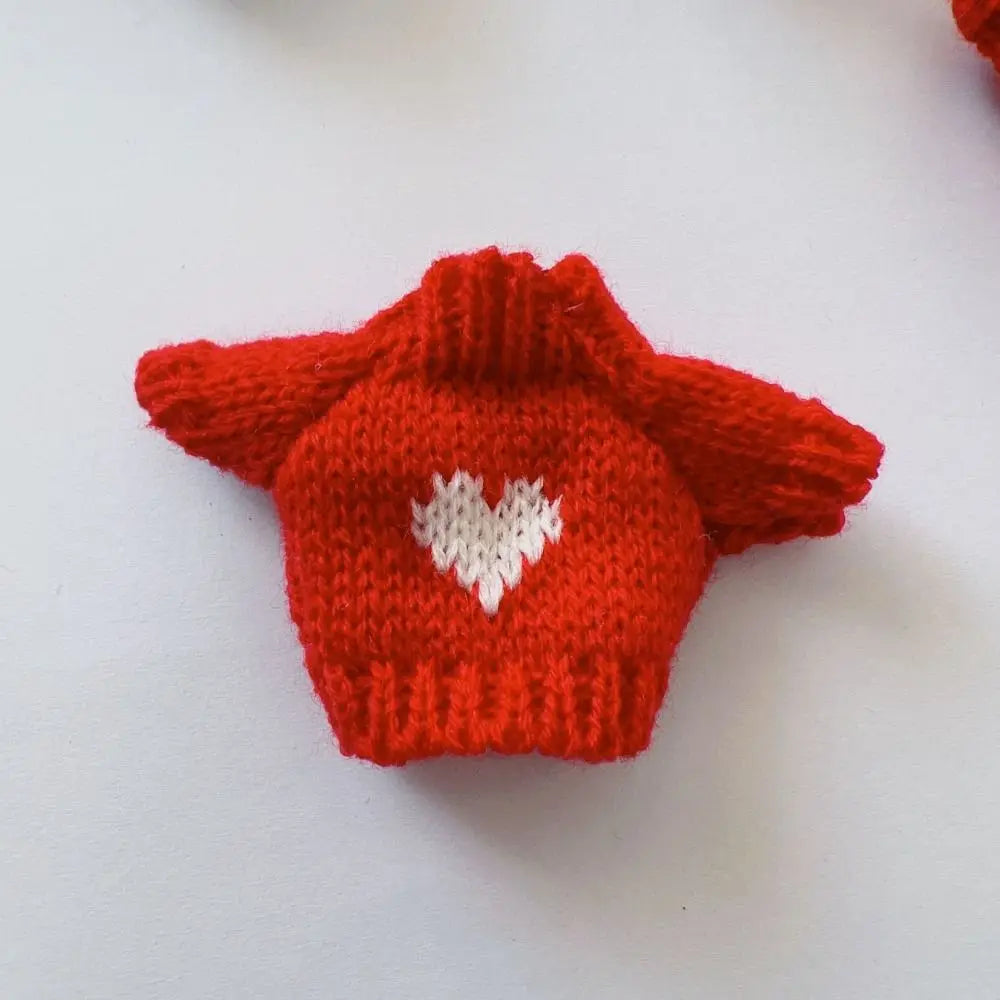 Christmas Style Dolls Sweater Dog Doll Clothes Cute White/Red/Green BJD Doll Clothes Mini 10cm for 16cm/17cm Bjd Doll