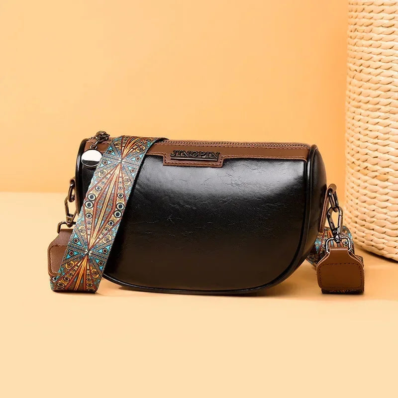 Fashion Saddle Bag Bright Surface Women's Small Backpack Shoulder