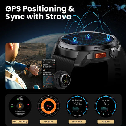 HAYLOU Solar Ultra GPS Smartwatch 1.6” AMOLED Display 5ATM Waterproof Built-in GPS Bluetooth Phone Calls Sports Smart Watch