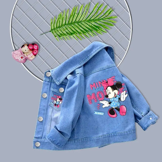 Baby Boys Girls Denim Mickey Minnie Mouse Jacket Coat