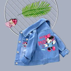 Baby Boys Girls Denim Mickey Minnie Mouse Jacket Coat